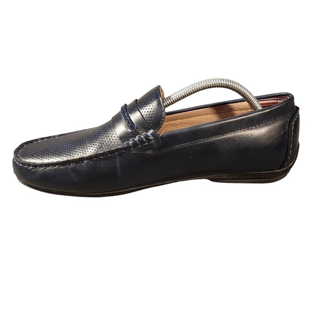 Stacy Adams Shoes Mens Size 10 Blue Synthetic Slip On Loafers‎ Casual 25460-410